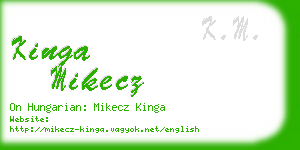 kinga mikecz business card